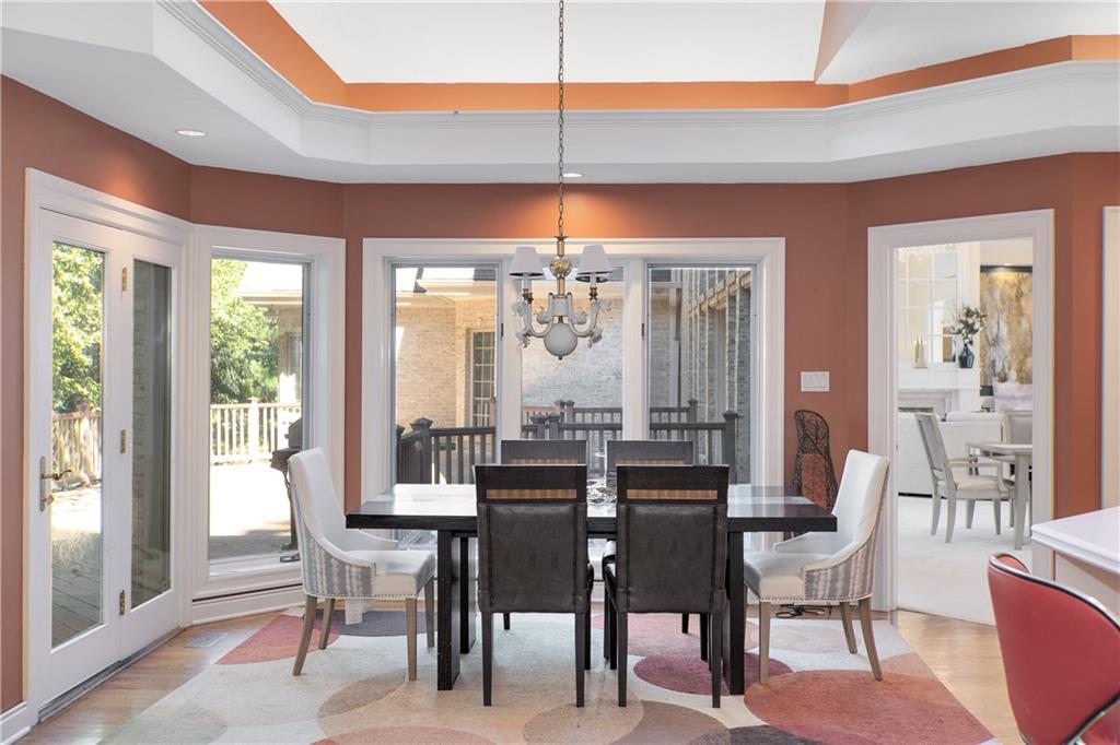 100 Burry Road Bradford Woods, PA 15015 - Photo 8 of 25 a view of a dining room with furniture window and outside view