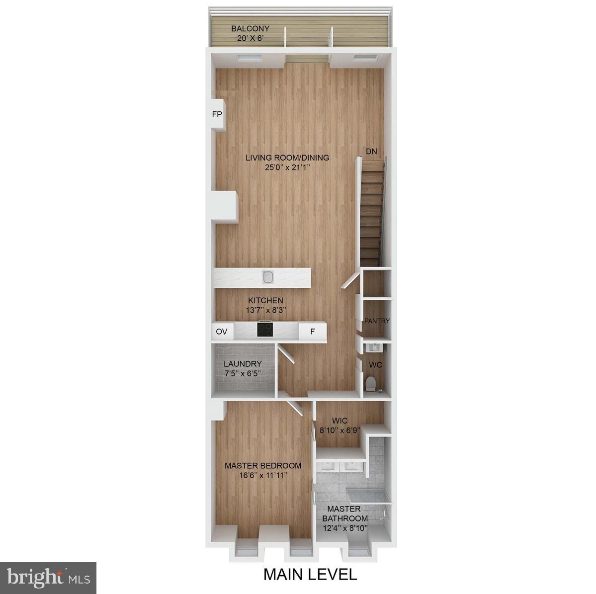 1844 Monroe Street Northwest, Unit 2 Washington, DC 20010 - Photo 28 of 28 Floor plan of similar unit