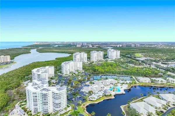 a view of a city and ocean view