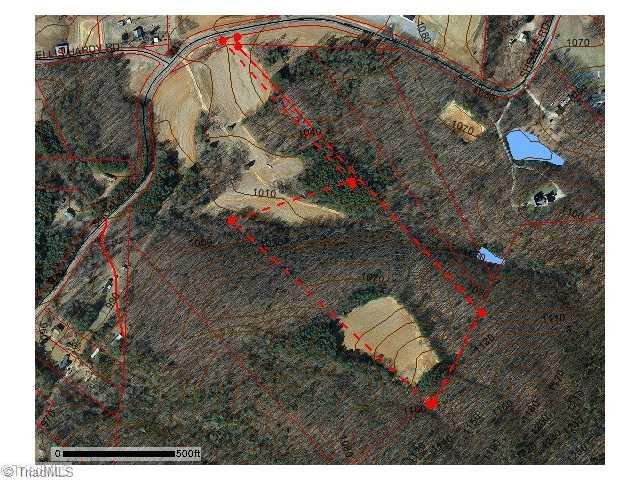 3 Shoals Rd Shoals Pinnacle, NC 27043 - Photo 9 of 11 Aerial View. Proposed area which will include a 30 access to subject