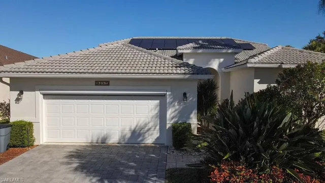 a front view of a house