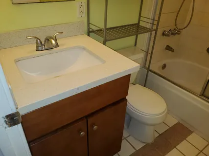 a bathroom with a sink and toilet
