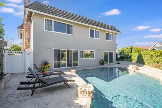 a view of a house with patio