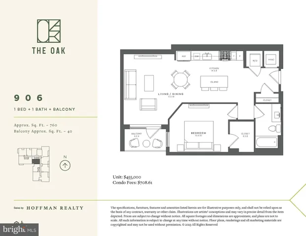 $455,000 | 255 West Falls Station Boulevard, Unit 906, Falls Church, VA 22043