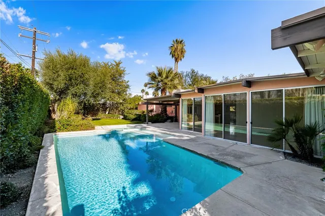 a view of an outdoor space with seating