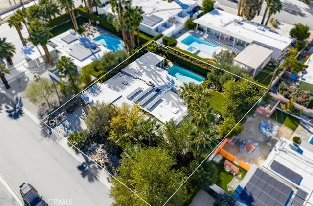 an aerial view of multiple house