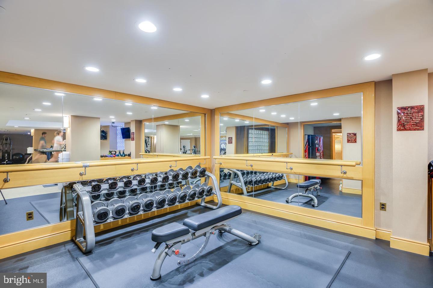 631 D Street Northwest, Unit 1038 Washington, DC 20004 - Photo 44 of 56 a large room with gym equipment and pool table