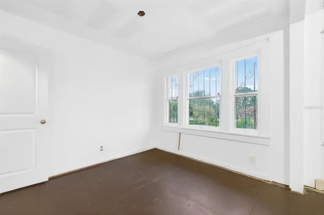 an empty room with a window