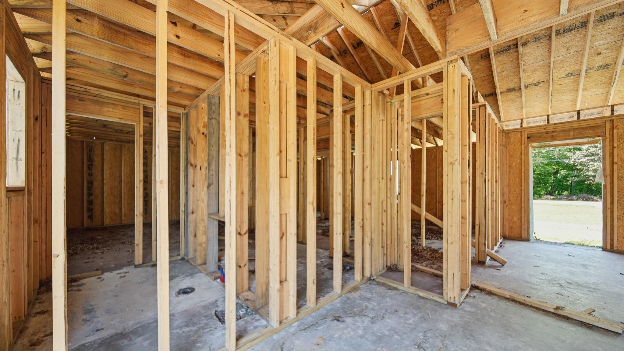 2278 Beaver Road Munford, TN 38058 - Photo 12 of 28 New construction framing featuring exposed wooden studs and ceiling joists