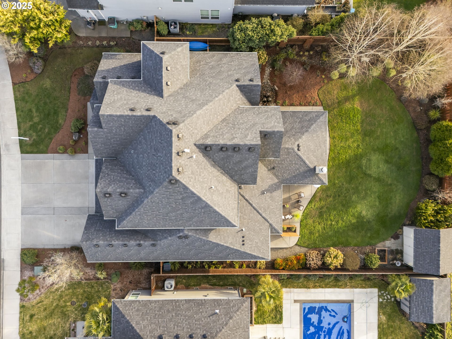 17612 Northeast 26th Avenue Ridgefield, WA 98642 - Photo 47 of 47 an aerial view of a house with yard swimming pool and outdoor seating