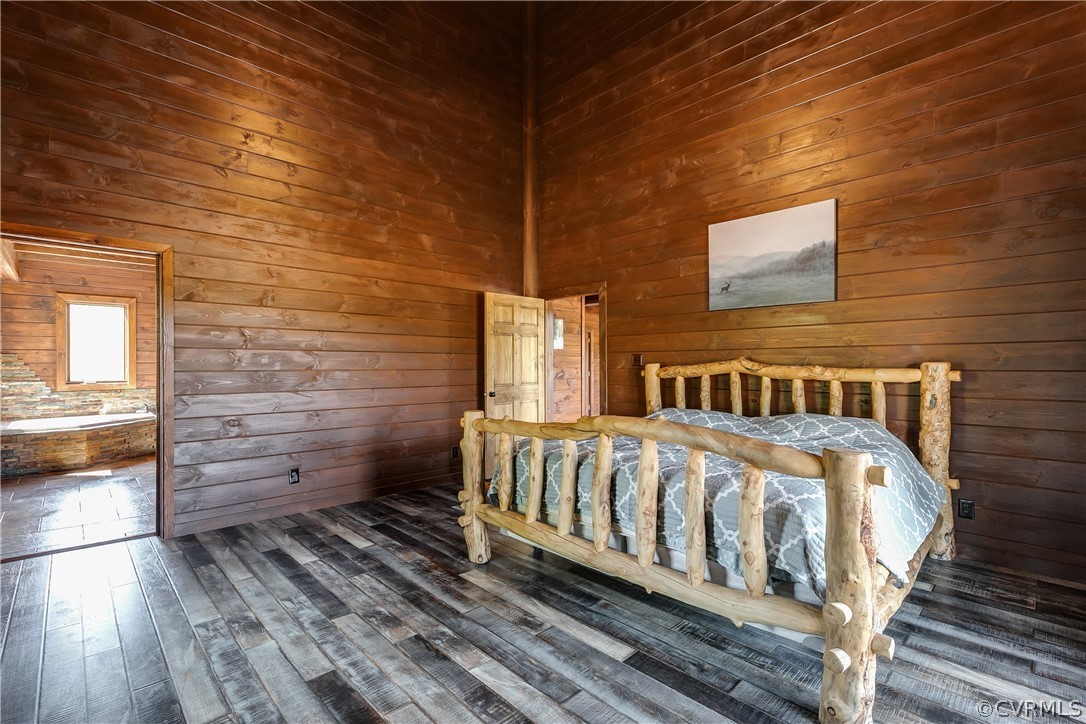 1471 New Bethel Road Meherrin, VA 23954 - Photo 23 of 50 a view of a wooden house with a bench