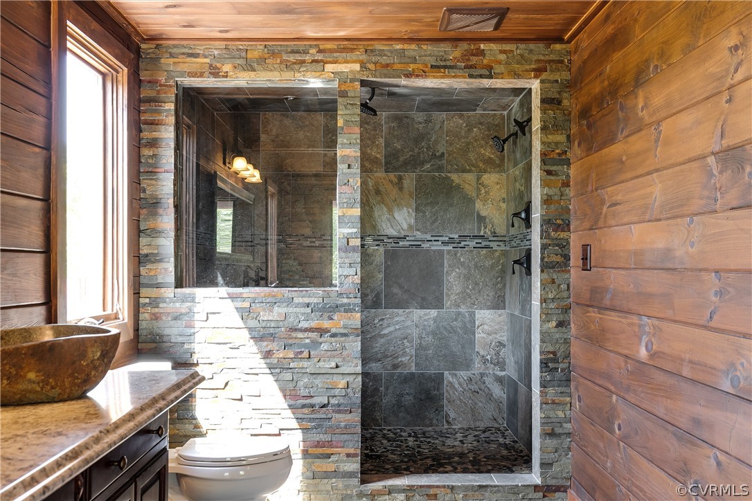 1471 New Bethel Road Meherrin, VA 23954 - Photo 25 of 50 a bathroom with a shower and a mirror