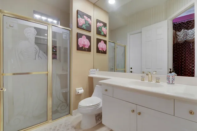 a view of a swimming pool and lounge chair