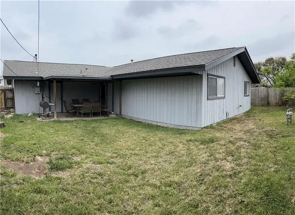 a backyard of a house