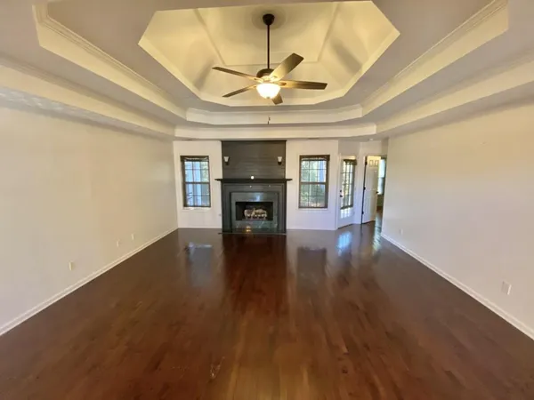 a view of a fireplace