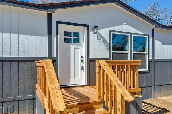 a view of front door