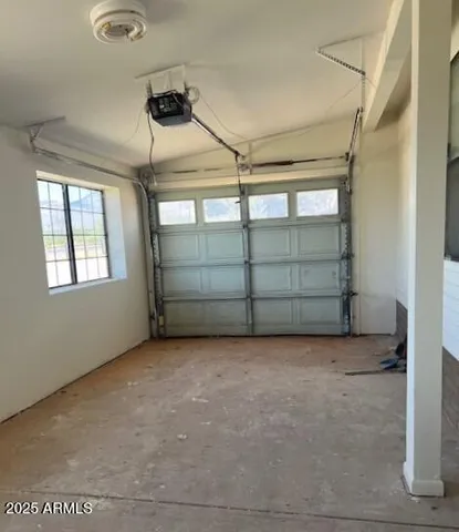 a view of a garage