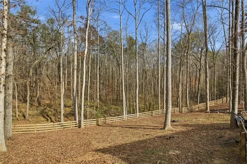 a view of a backyard with a garden