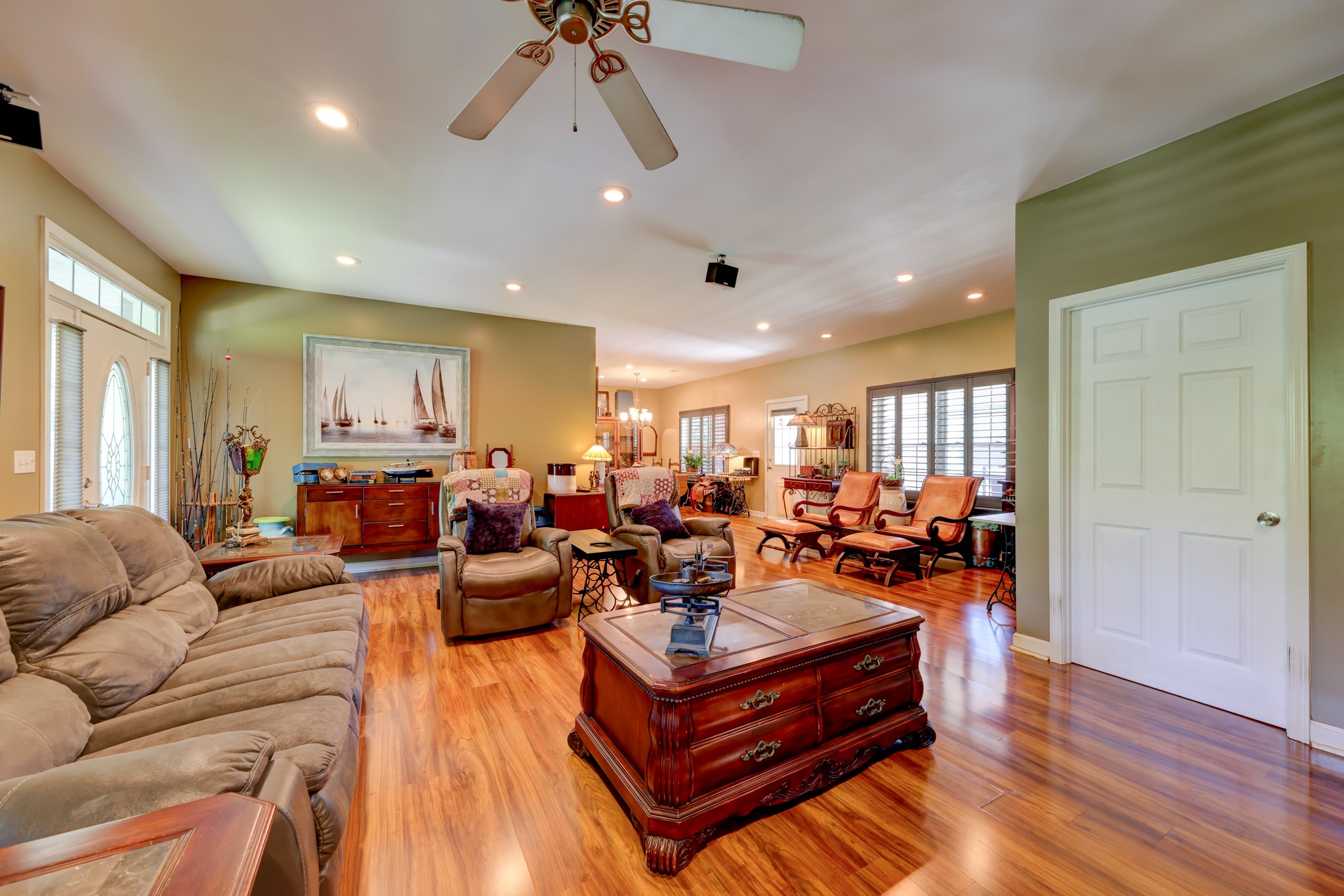 2251 Davidson Graveyard Road Clarksville, TN 37043 - Photo 28 of 78 a living room with furniture kitchen view and a wooden floor