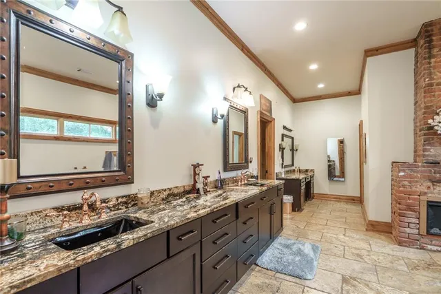 a bedroom with a bed and a walk in closet