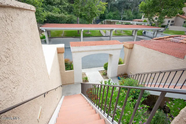 a view of yard from deck