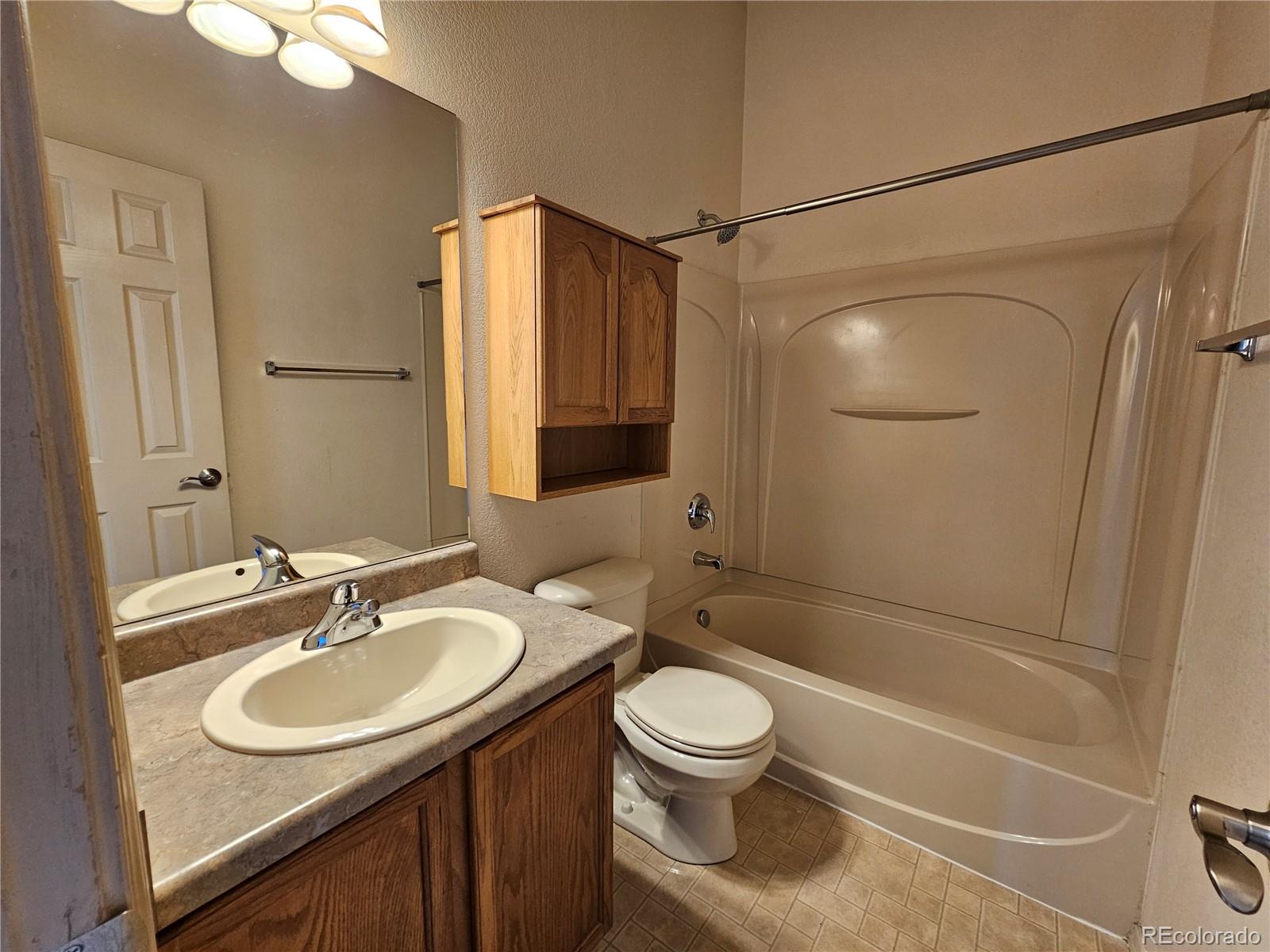 5638 Appalachian View Colorado Springs, CO 80918 - Photo 15 of 21 a bathroom with a sink toilet and shower