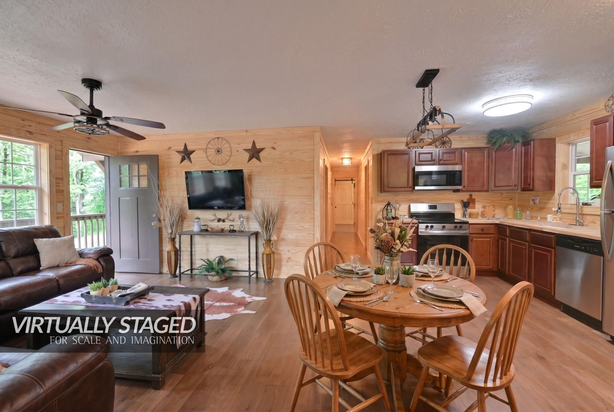 292 Harmony Road Gainesboro, TN 38562 - Photo 25 of 61 a view of a dining room with furniture window and wooden floor