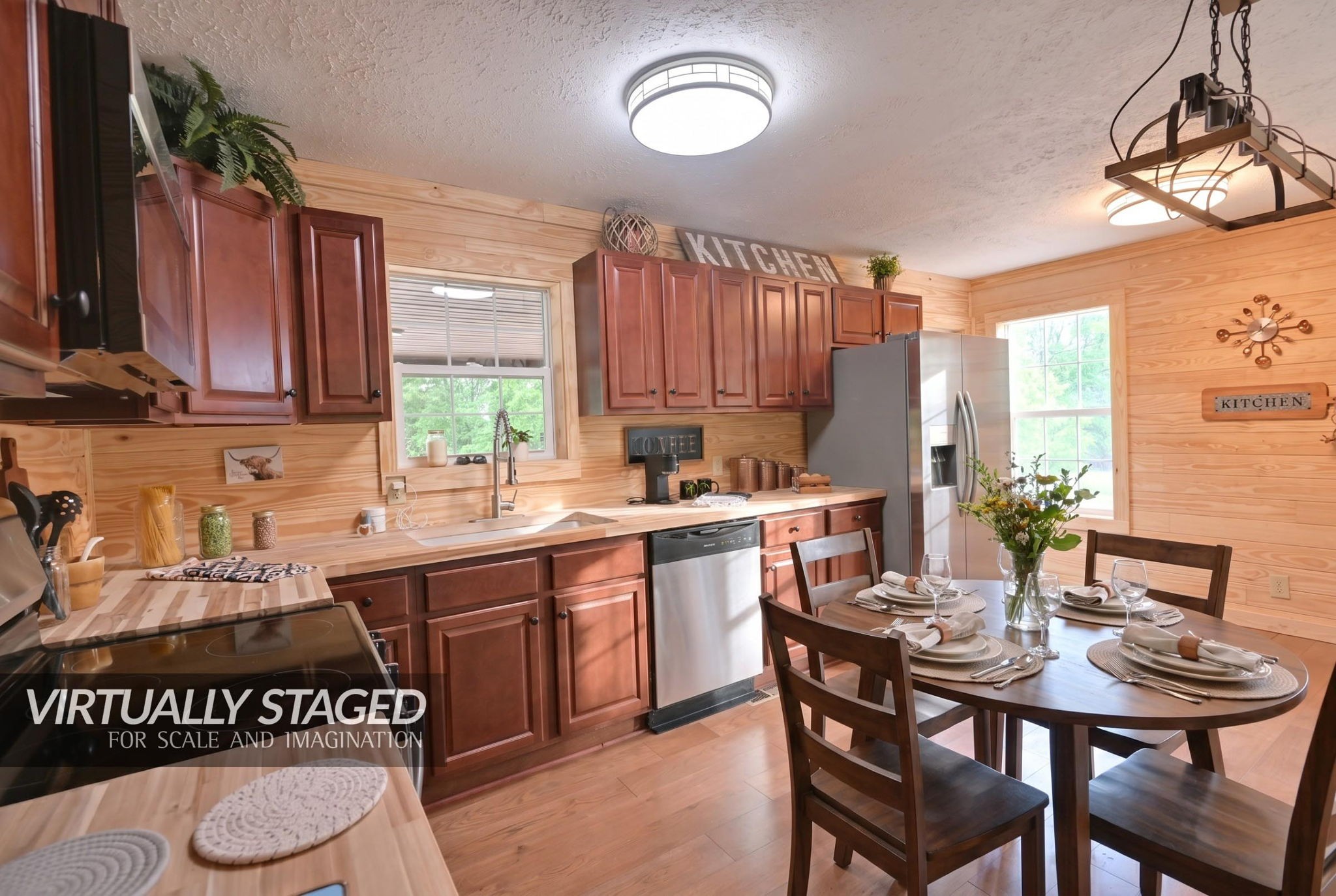 292 Harmony Road Gainesboro, TN 38562 - Photo 29 of 61 a kitchen with a dining table chairs and a window