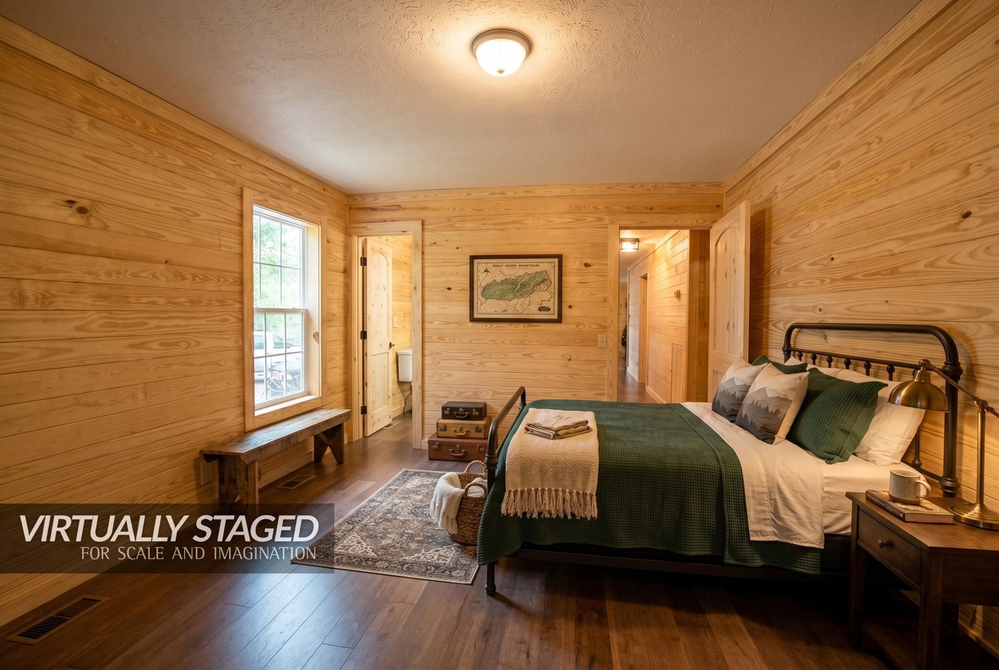 292 Harmony Road Gainesboro, TN 38562 - Photo 54 of 61 a bedroom with a bed and wooden floor