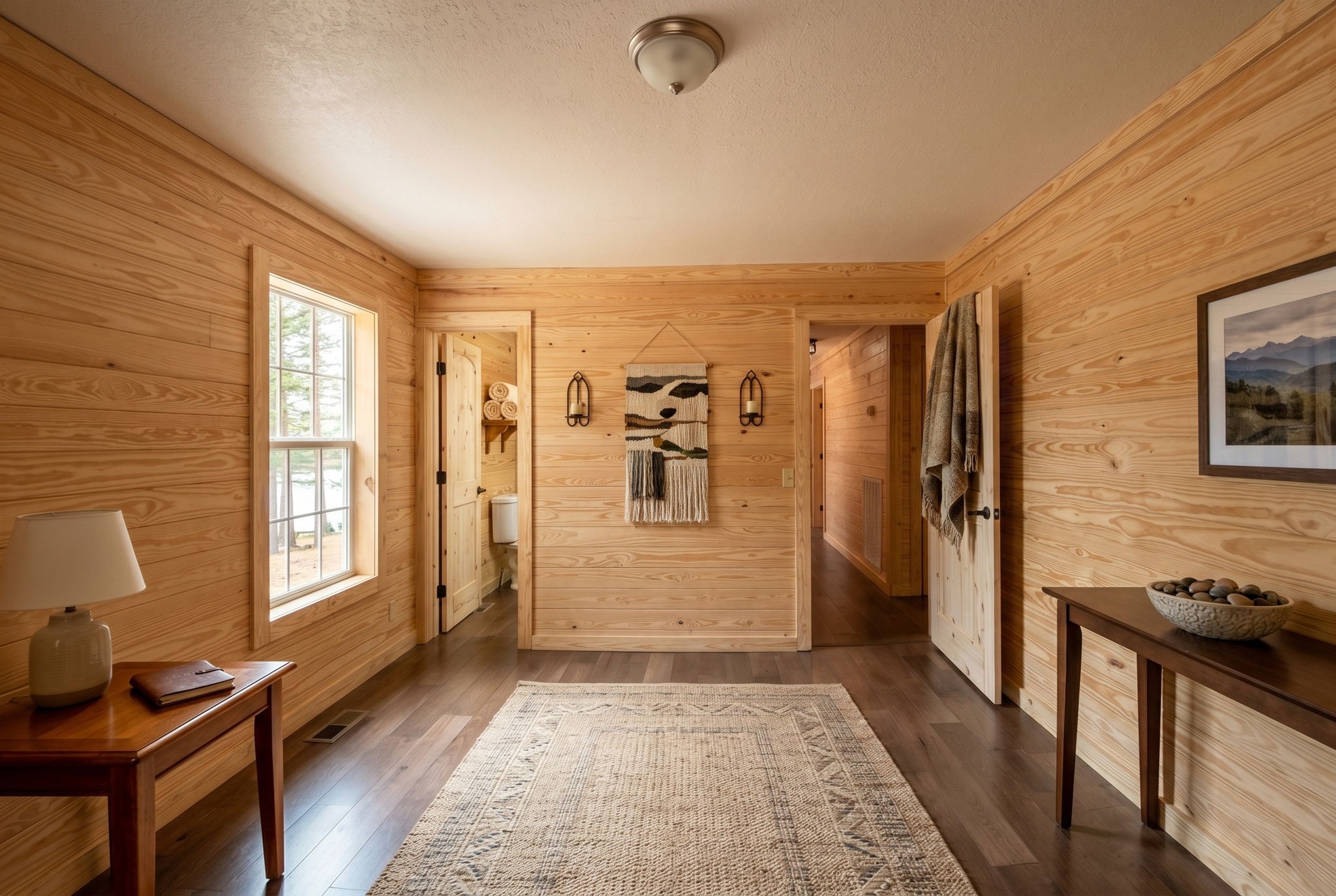 292 Harmony Road Gainesboro, TN 38562 - Photo 55 of 61 a view of a hallway to a livingroom with furniture and windows