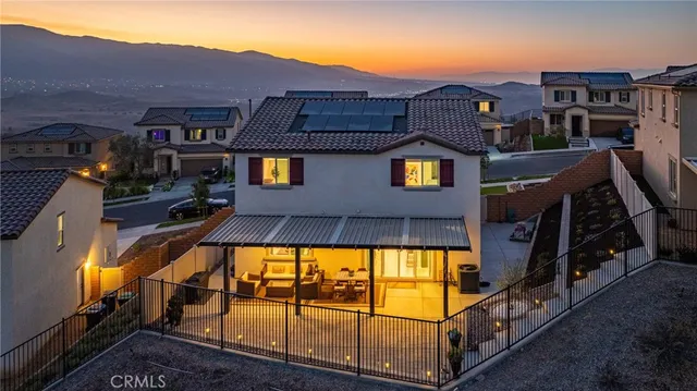 a view of building with a large window