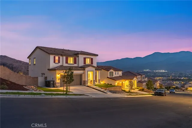 a view of a street with a building in the background