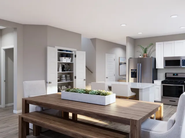 a utility room with a washer and dryer
