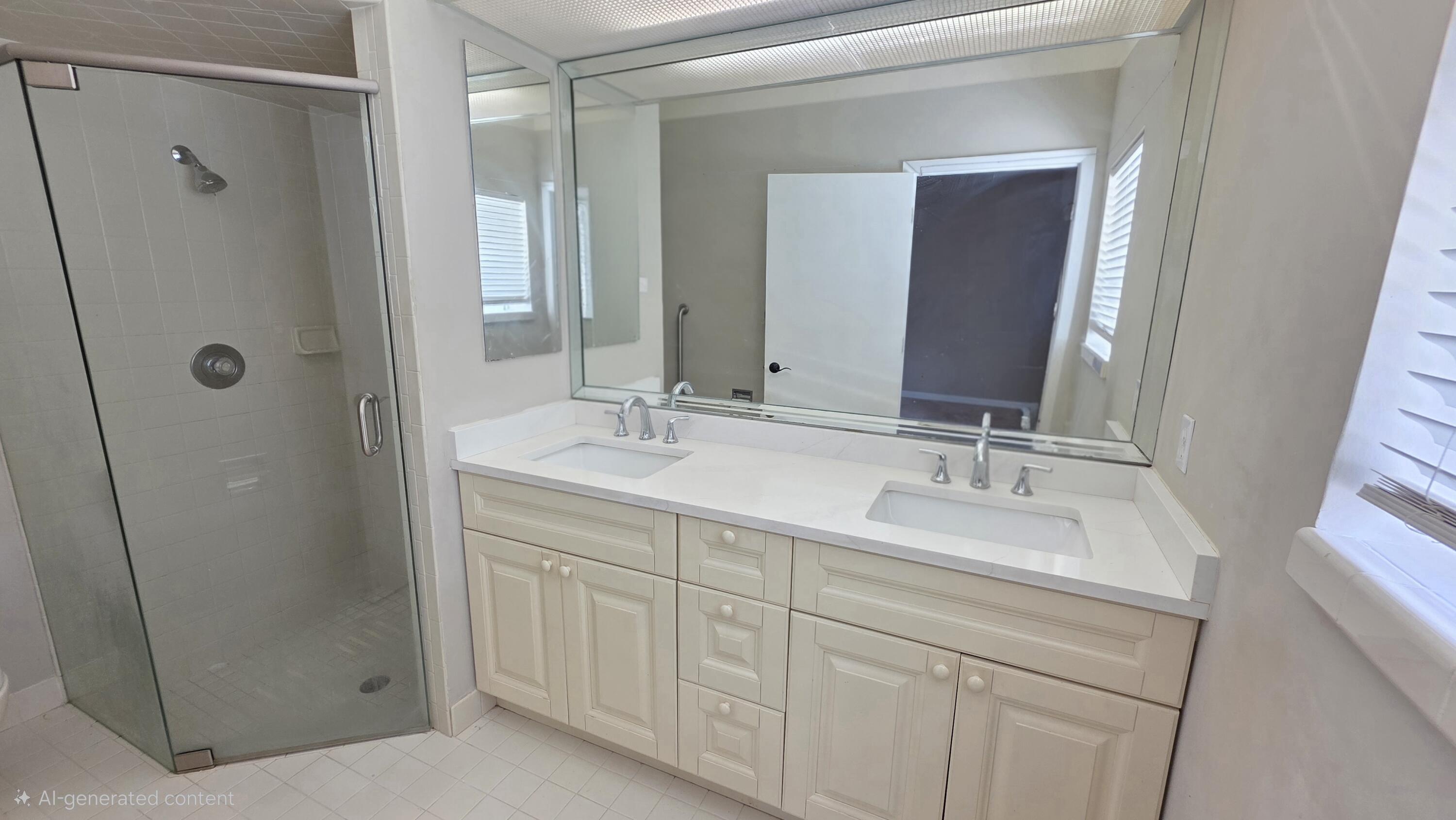 7769 Mansfield Hollow Road Delray Beach, FL 33446 - Photo 18 of 27 a bathroom with double vanity sink and mirror