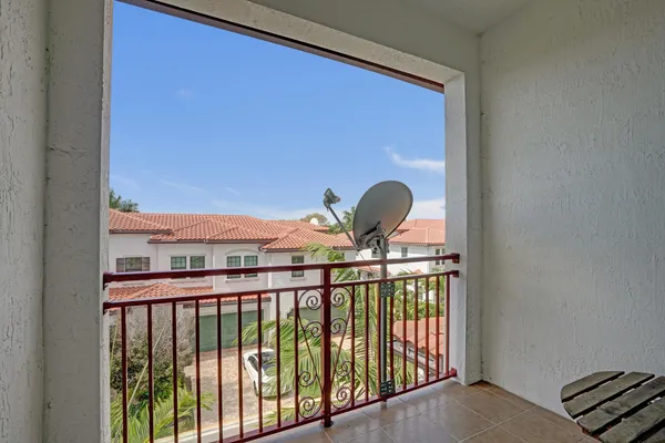 a view of a balcony