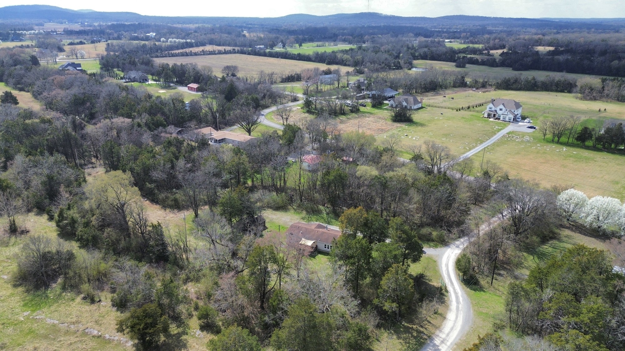 an aerial view of multiple house