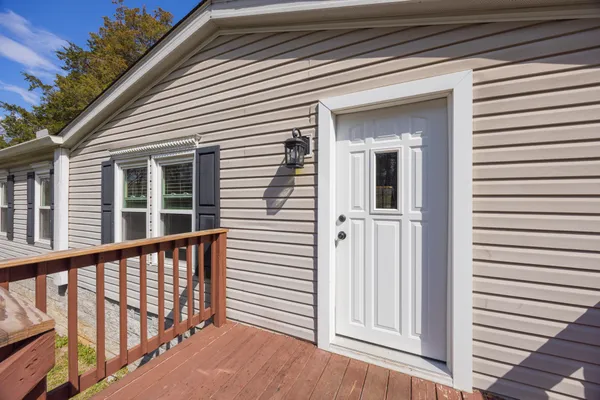 a view of a house with wooden floor