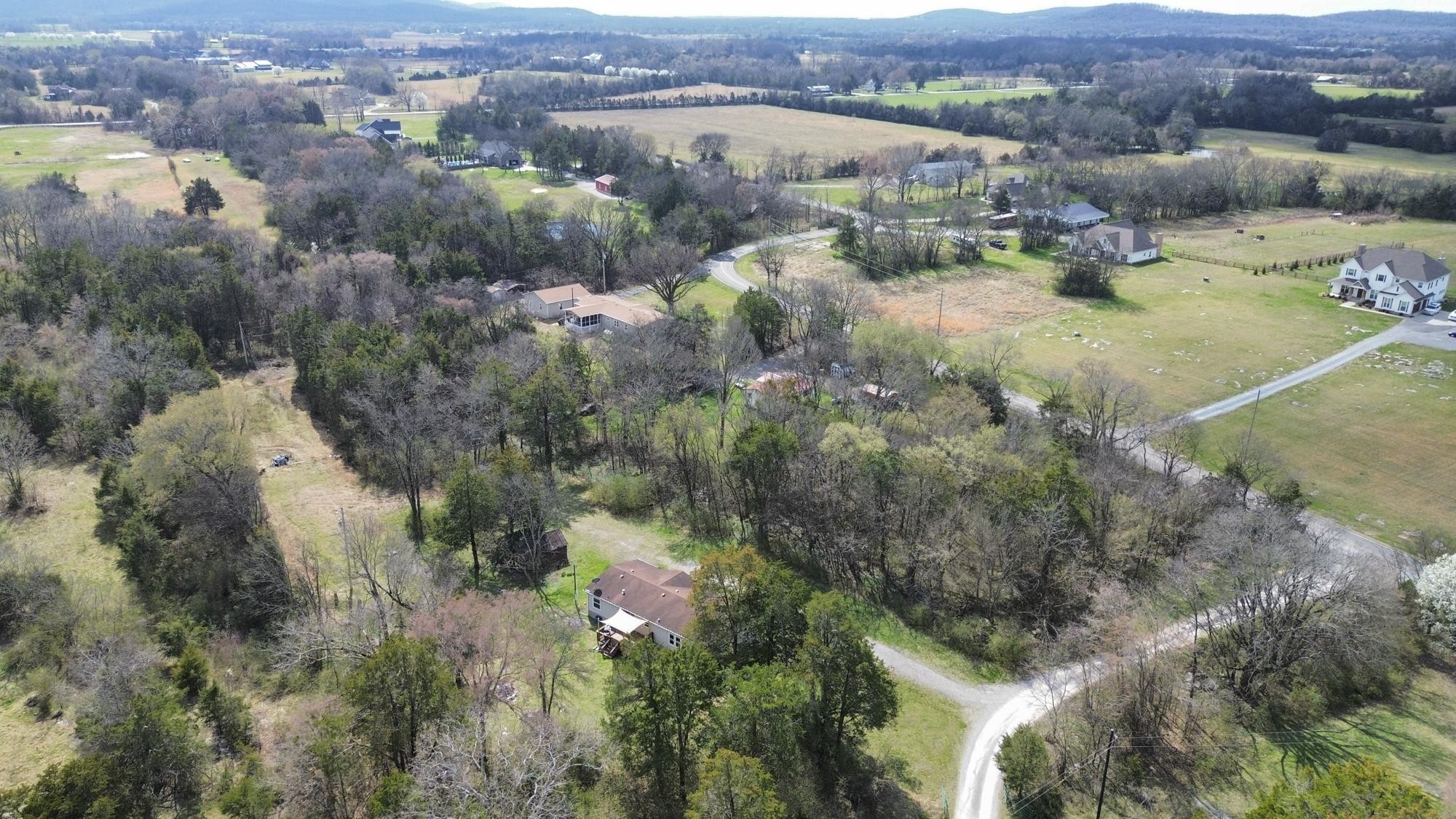 8591 Lowe Christiana Road Christiana, TN 37037 - Photo 35 of 37 an aerial view of residential houses with outdoor space and trees