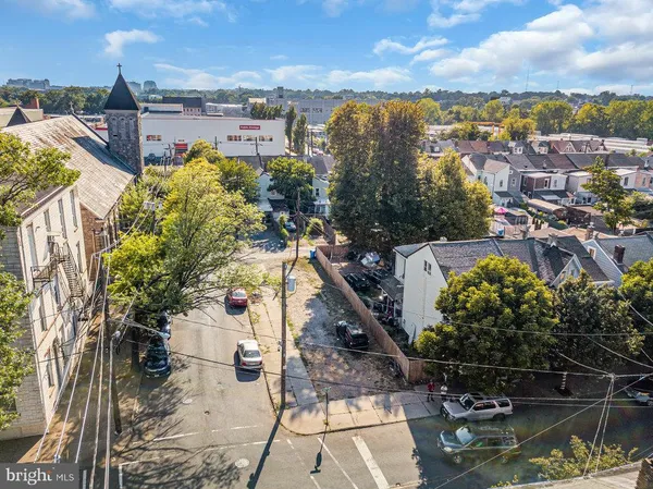 a view of a lake with a city