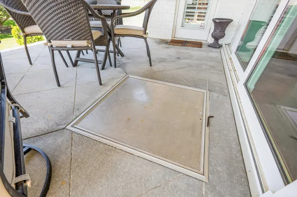 a living room with furniture and a couch