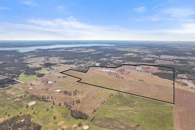 a view of a lake and city