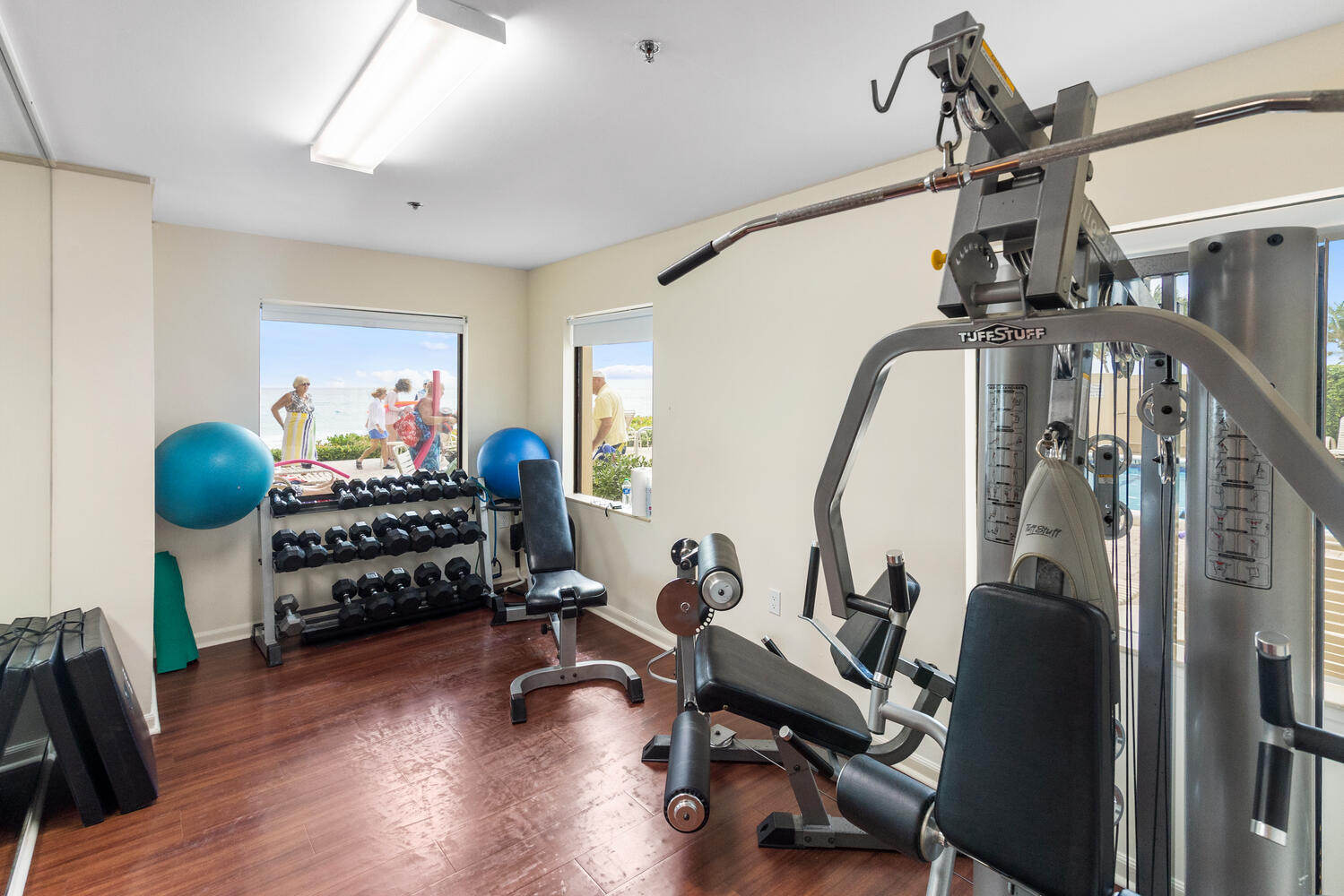 3009 South Ocean Boulevard, Unit 901 Highland Beach, FL 33487 - Photo 30 of 44 a view of a room with gym equipment