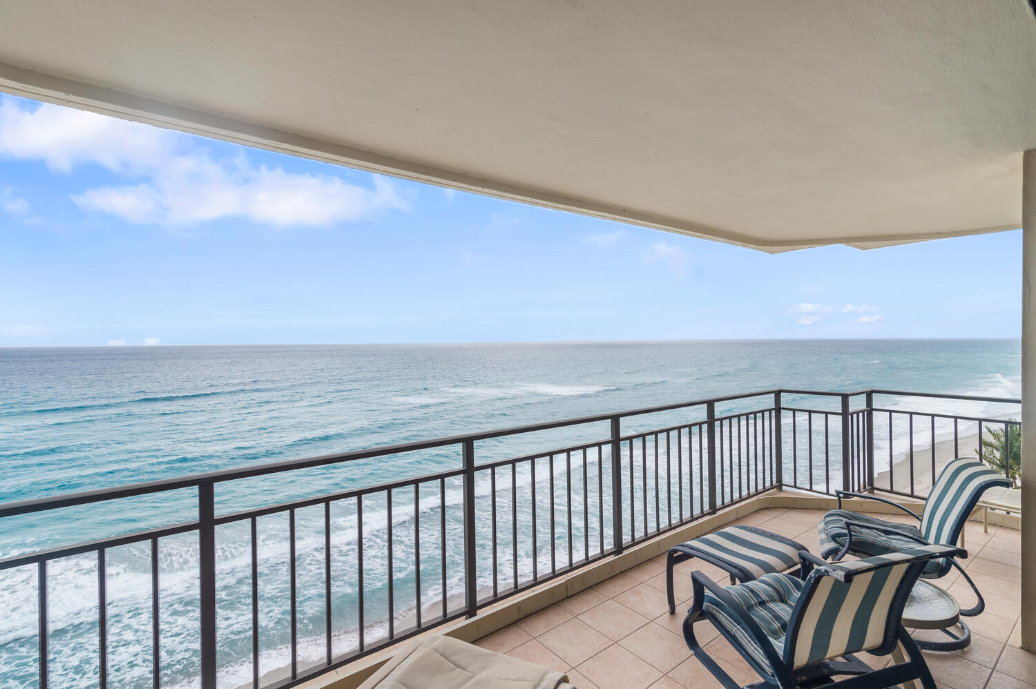 3009 South Ocean Boulevard, Unit 901 Highland Beach, FL 33487 - Photo 4 of 44 a balcony with view of a lake