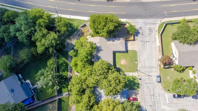 an aerial view of a city