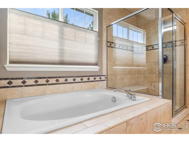 a bathroom with a bath tub and a shower