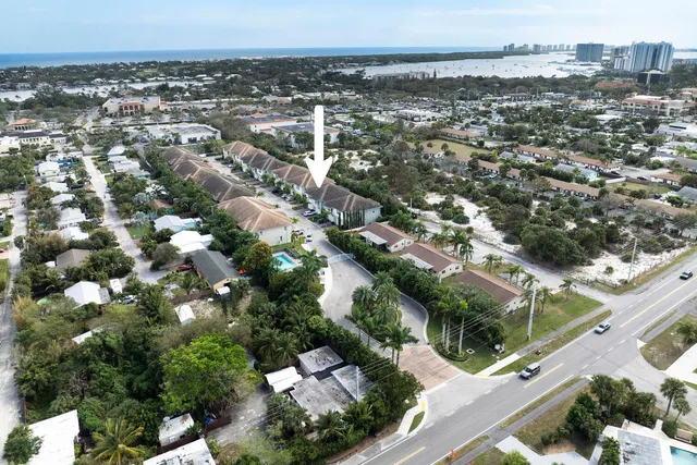 an aerial view of multiple house