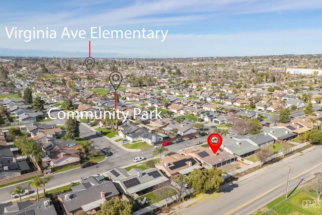 an aerial view of a city