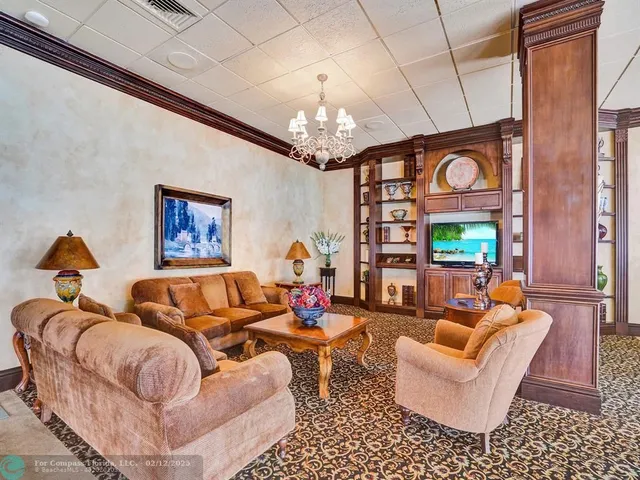 a view of building with ocean view