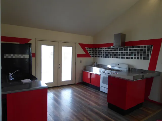 a room with window and furniture