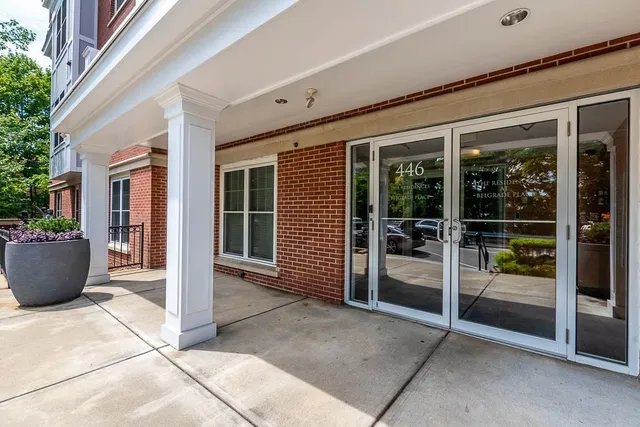 a view of a entryway door front of house